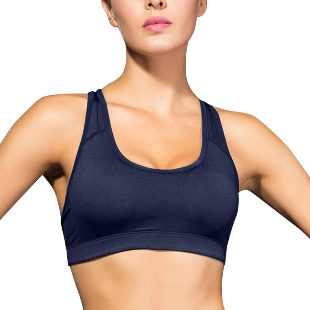 (blue) Women Racerback Sports Bras Pack 3