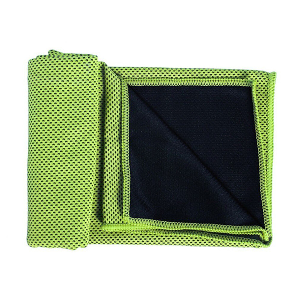 (green) Sport Cooling Towel Microfiber Quick Dry for Travel Hiking Camping Yoga Fitness Gym Running