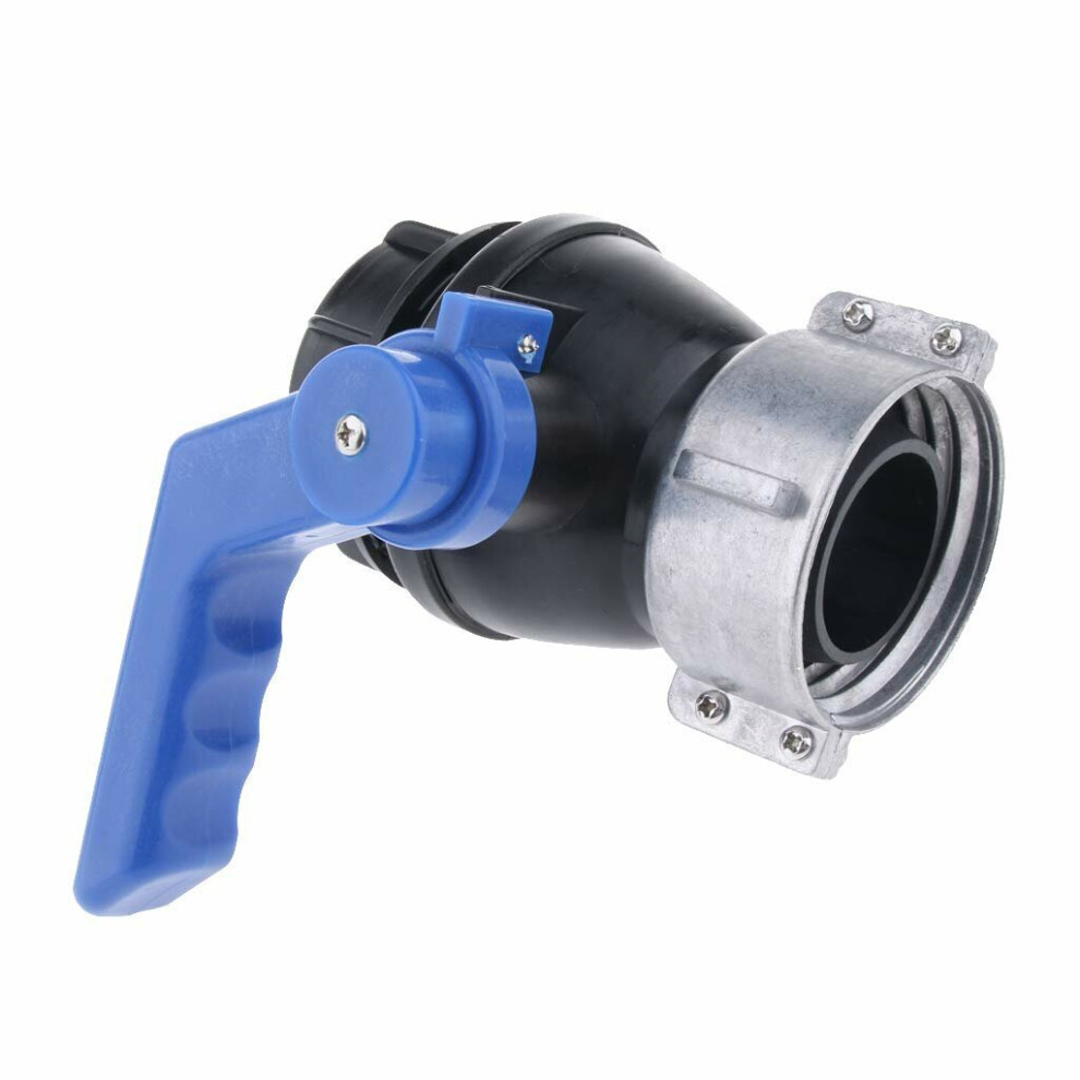 (75mm) Tote Tank Ball Valve Drain Adapter Hose Fittings with Switch