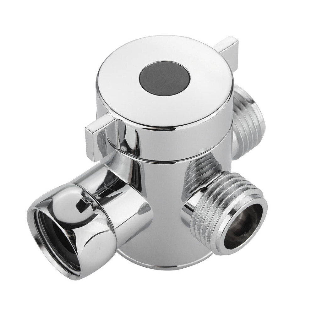 3 Way Shower Diverter Chrome G1/2 Inch T-Adapter Components Adjustable Valve Adapter