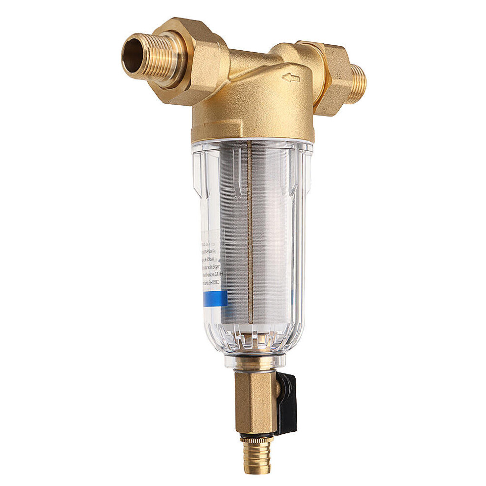 Water Pre Filter System 3/4" & 1" Brass Mesh Prefilter Purifier w/ Reducer Adapter