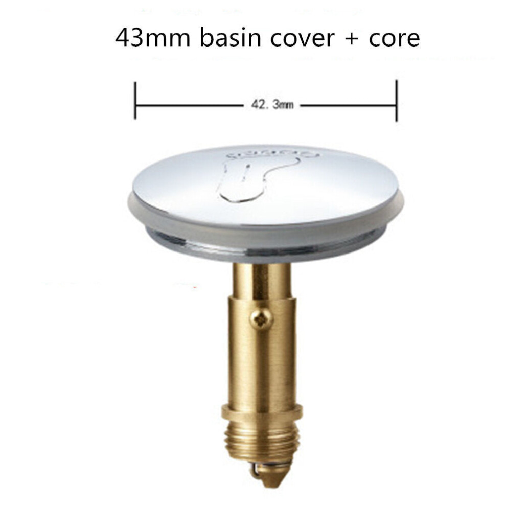 (43mm) Wash Basin Spring Drain Filter Universal Stainless Steel Push-Type Spring Core Leaking Plug Accessories Kitchen Sink Seal Draine