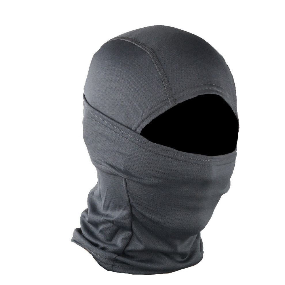(Gray) Camouflage Outdoor Cycling Hunting Hood Protection Balaclava Head Face Cover-image-OPC-P9NHKPY-NEW