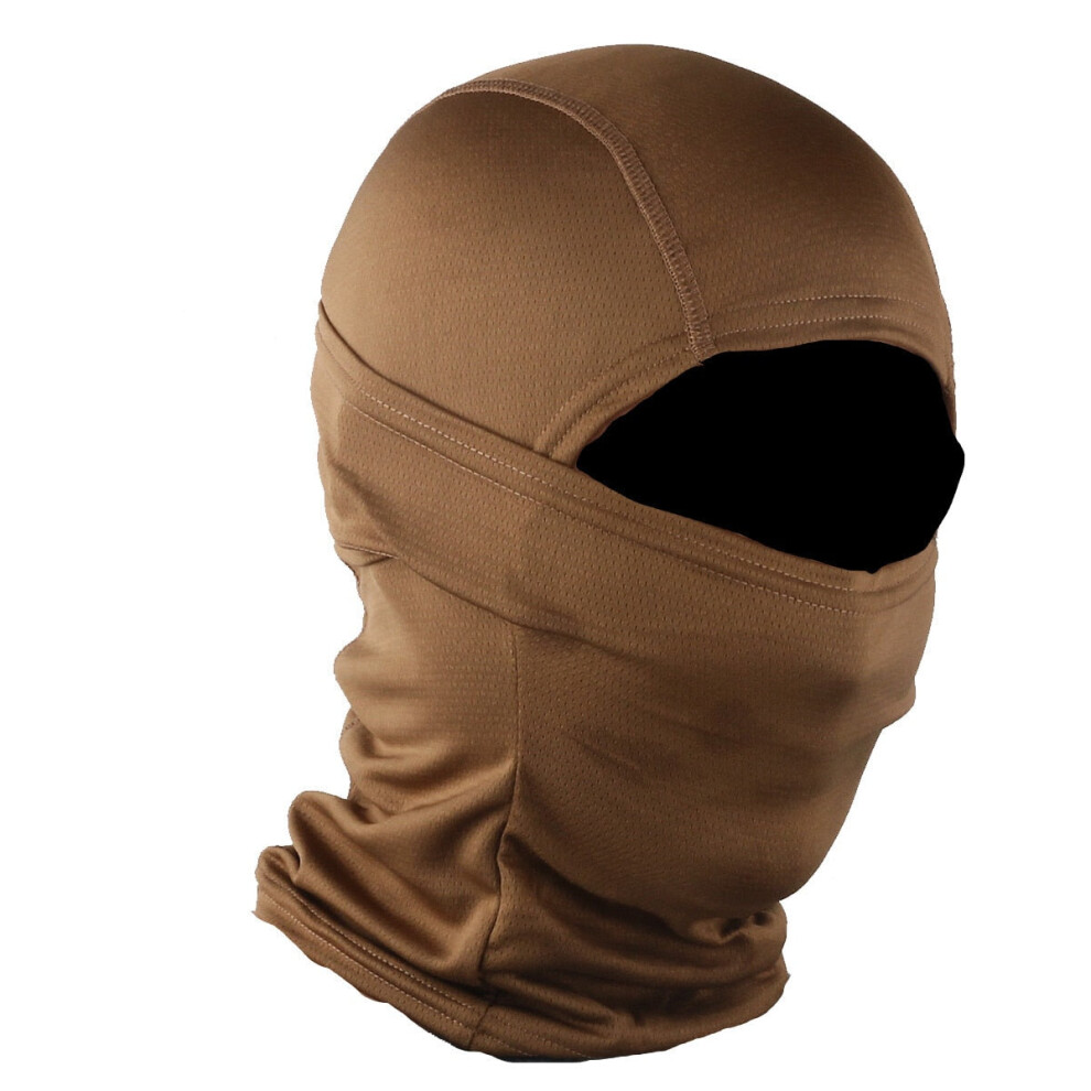 (Brown) Camouflage Outdoor Cycling Hunting Hood Protection Balaclava Head Face Cover Brown 3654657560225