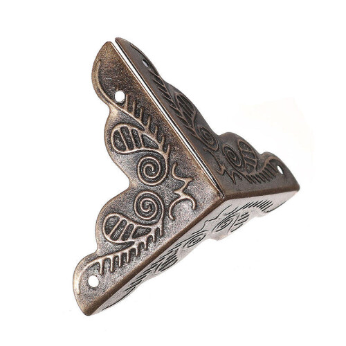 (Black) 30Pcs Elegant Decorative Corner Protectors Brackets Edge Cover Rattan Pattern 3 Colors