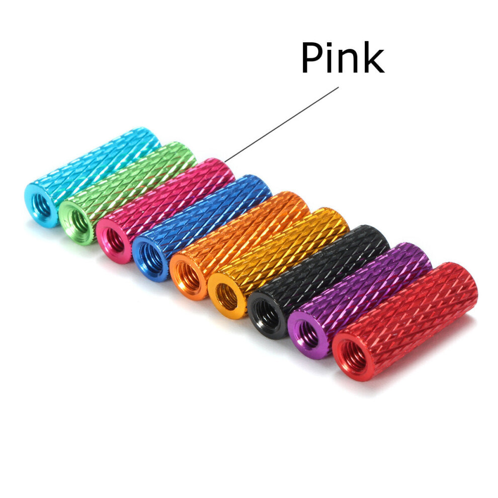 (Green) M3AS3 10Pcs M3 15mm Knurled Standoff Aluminum Alloy Anodized Spacer