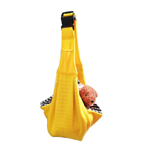 (Yellow) Pet Backpack Adjustable Shoulder Strap Big Capacity Pet Single Shoulder Bag Diagonal Cross Bag
