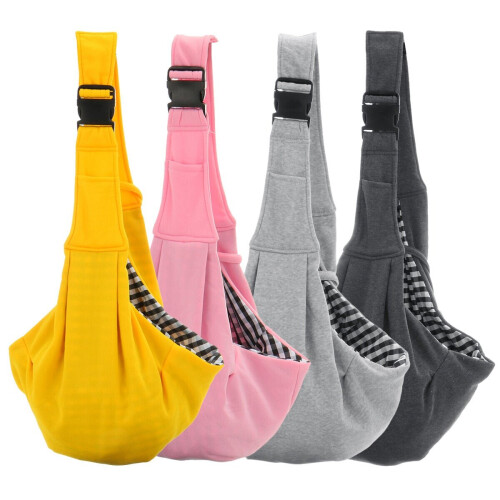 (Gray) Pet Backpack Adjustable Shoulder Strap Big Capacity Pet Single Shoulder Bag Diagonal Cross Bag 1
