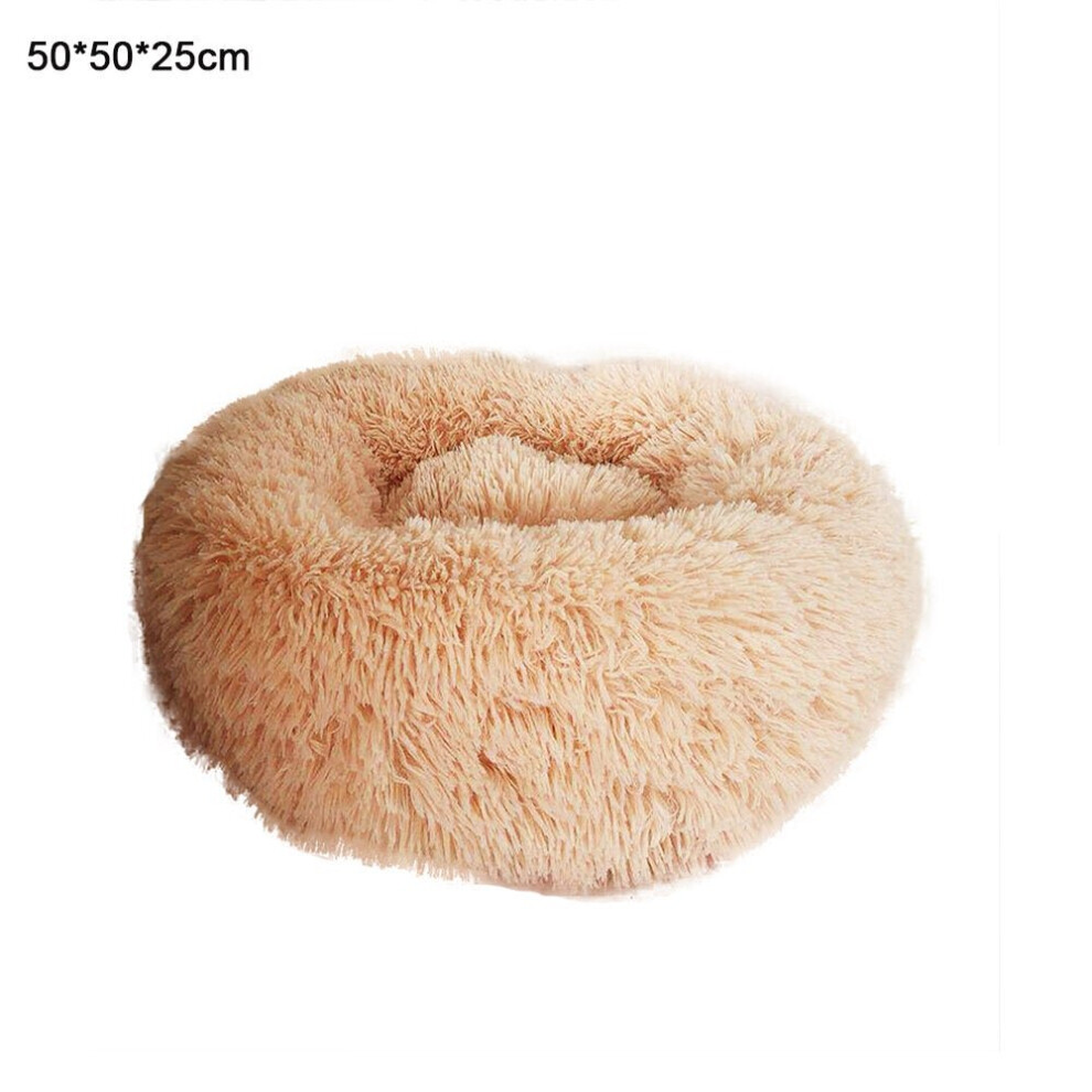 (50cm) Plush Doghouse Sofa Bed Warm Dog Mat Non-slip Washable Pet Mat