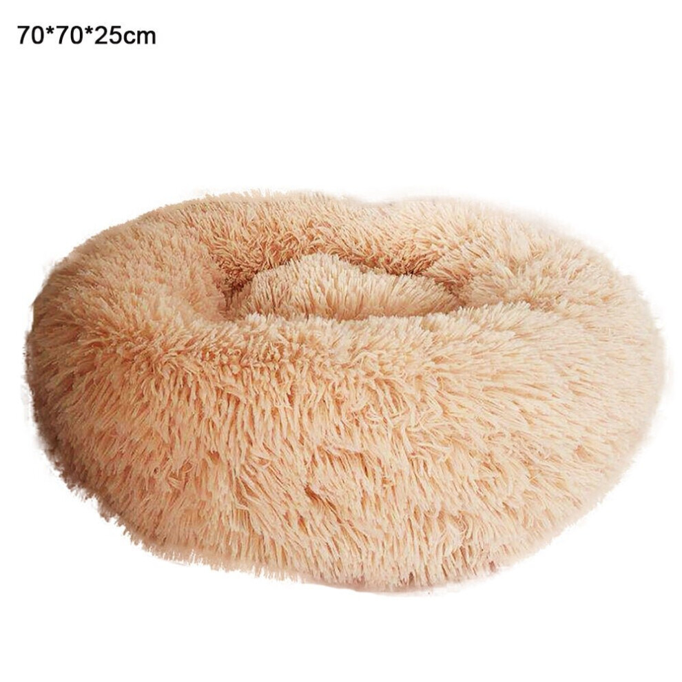 (70cm) Plush Doghouse Sofa Bed Warm Dog Mat Non-slip Washable Pet Mat