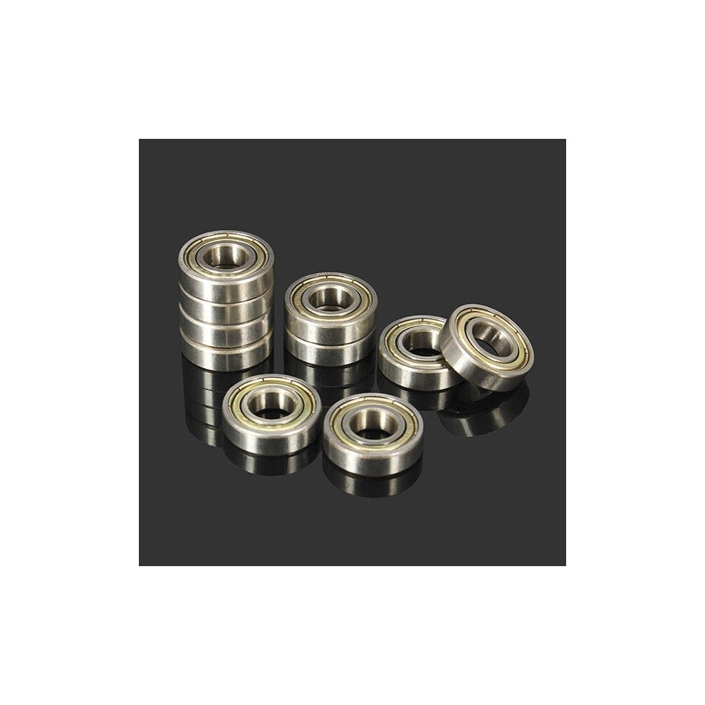 10Pcs 10X22x6mm Steel Sealed Shielded Deep Groove Ball Bearing 3654659374363