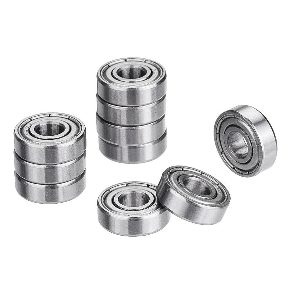 (8mm) 10pcs Bearing I.D 5mm Steel Double Shielded Miniature Deep Groove Ball Bearing