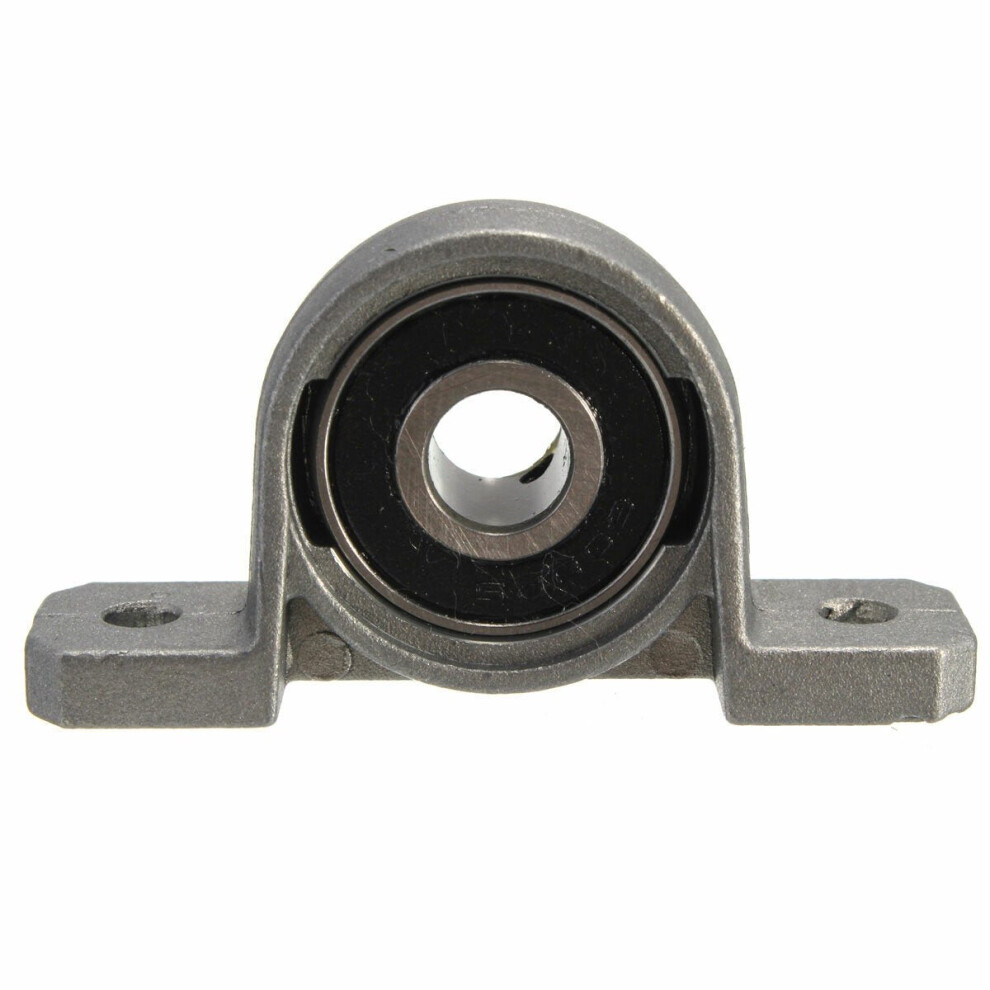 5Pcs 8mm Bore Diameter Pillow Block Mounted Ball Bearing Zinc Alloy