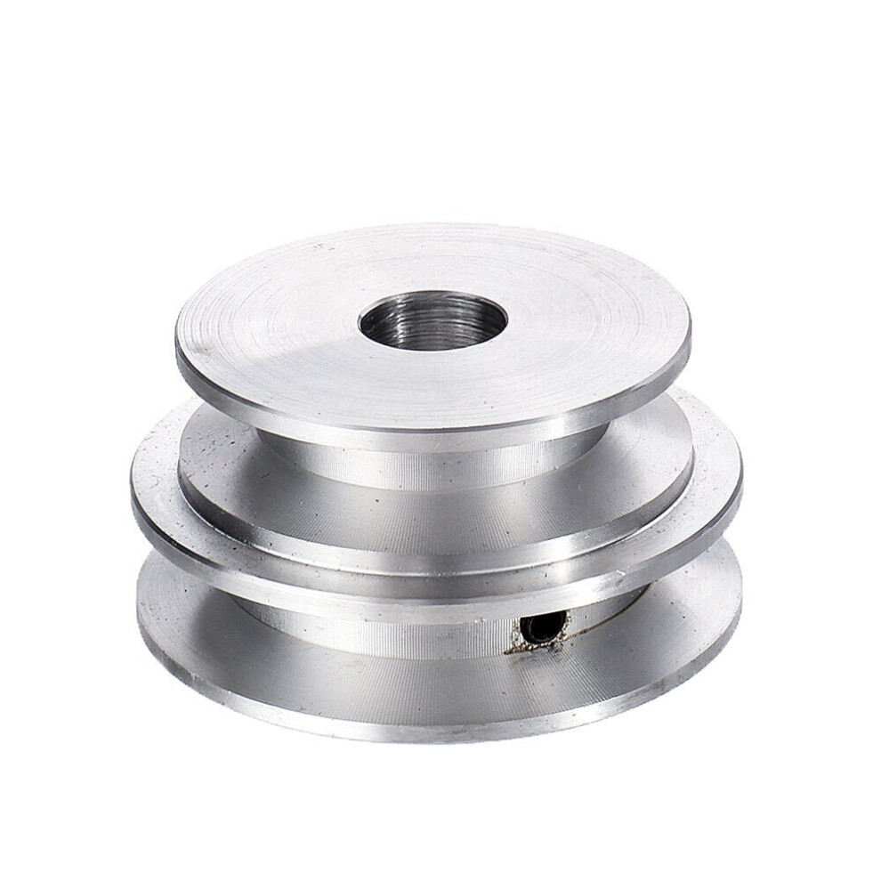 (14mm) Aluminum Alloy Double Groove 60&50MM Pulley Wheel 8-20MM Fixed Bore Pulley for Motor Shaft 10MM Belt