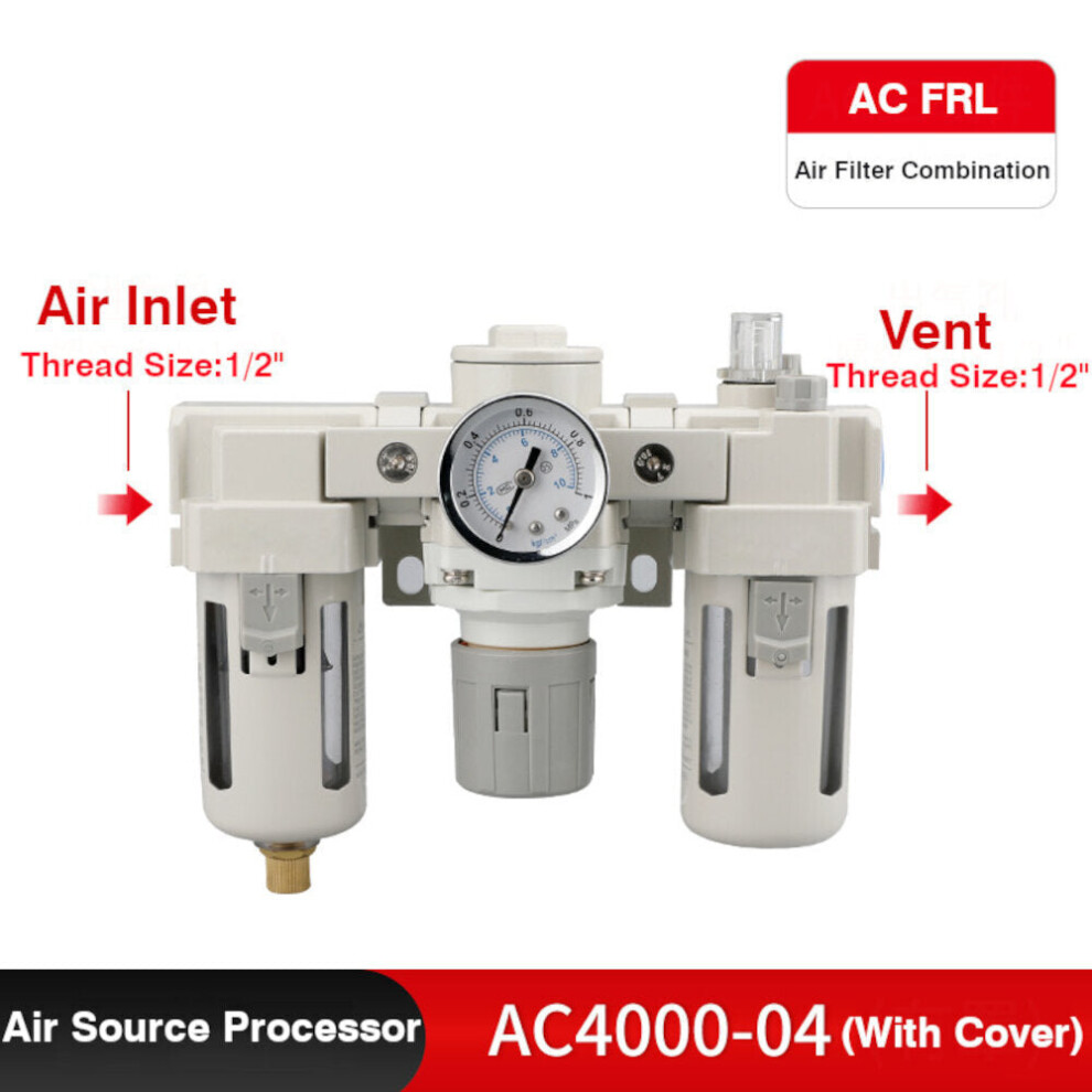 (6010) Compressor Air Filter Air Pressure Regulator Water-oil Separator Trap Filter for Air Tools System