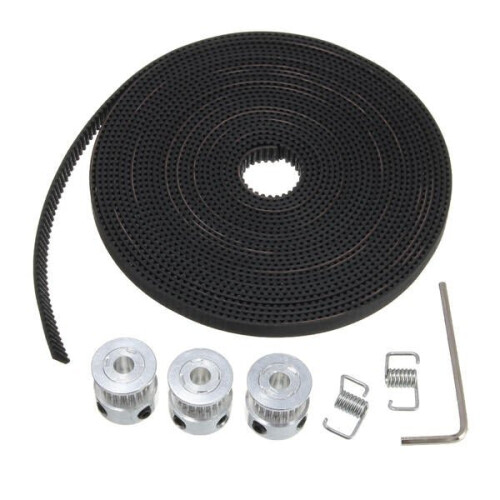 5m Timing Belt with 3pcs 5mm Bore Pulley and 2pcs Belt Locking Spring 2