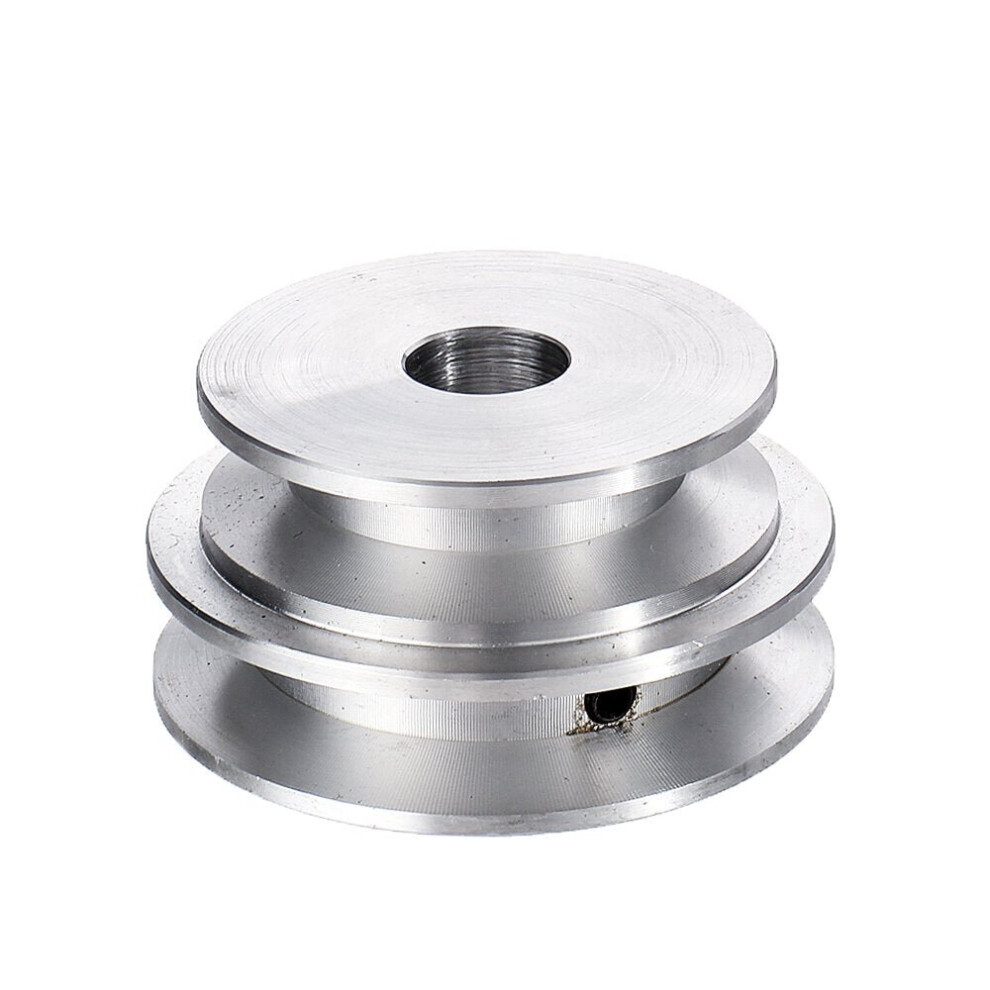 (12Mm) Aluminum Alloy Double Groove 60&50Mm Pulley Wheel 8-20Mm Fixed Bore Pulley For Motor Shaft 10Mm Belt 3654659366221