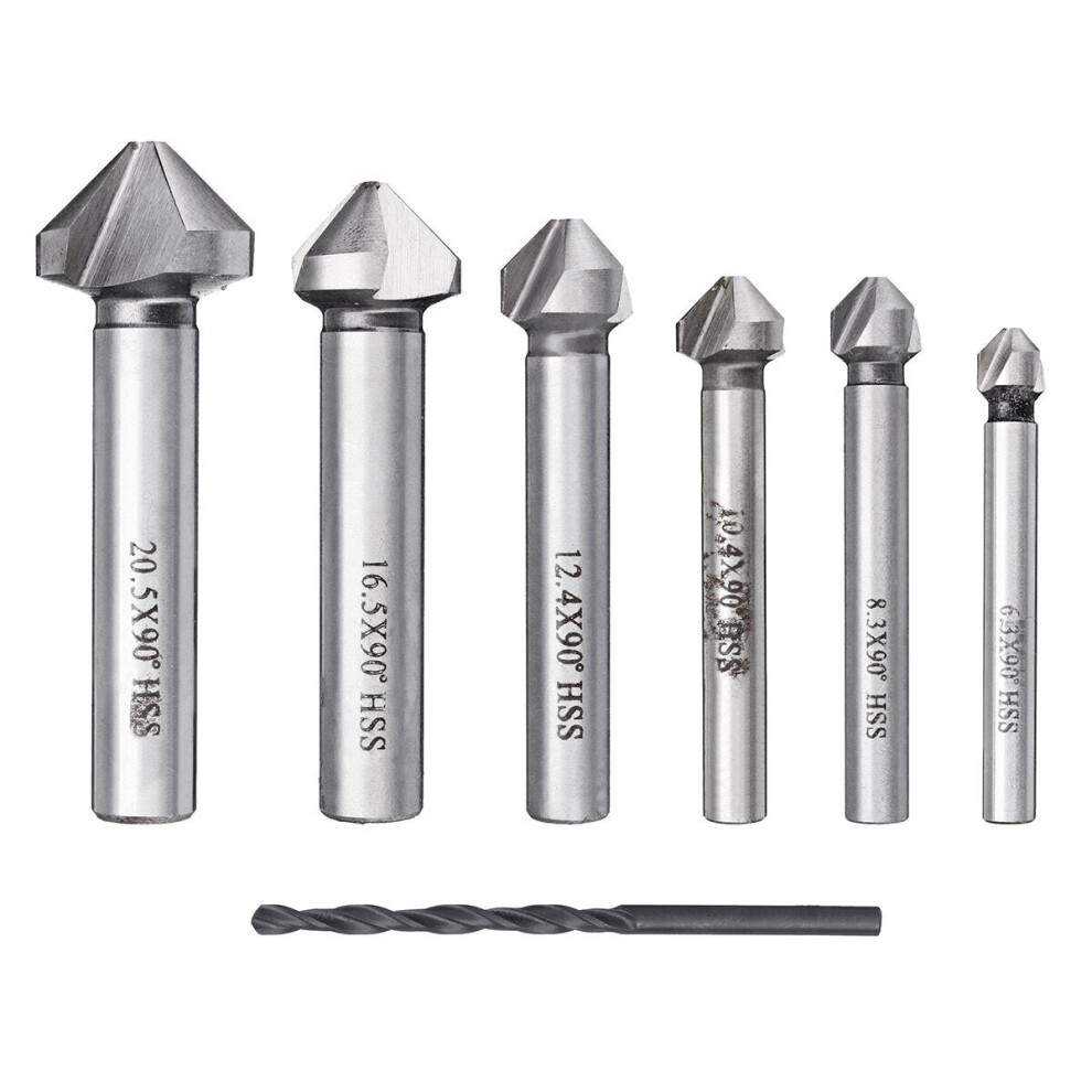 7pcs 5-10mm Countersunk Drill Bit Countersink Metal Tool