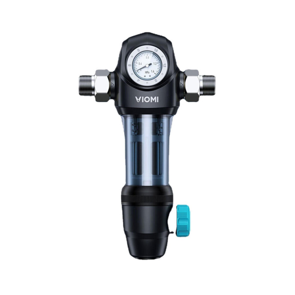 Water Pre-Filter Reusable Whole House Spin Down Sediment Filter 50L/min Flux System Protector Pressure Monitoring with Brass Connectors