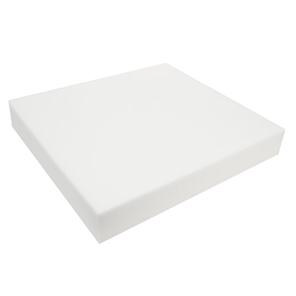(50mm) 12 Inch Square High Density Seat Foam White Cushion Sheet Upholstery Replacement Pads