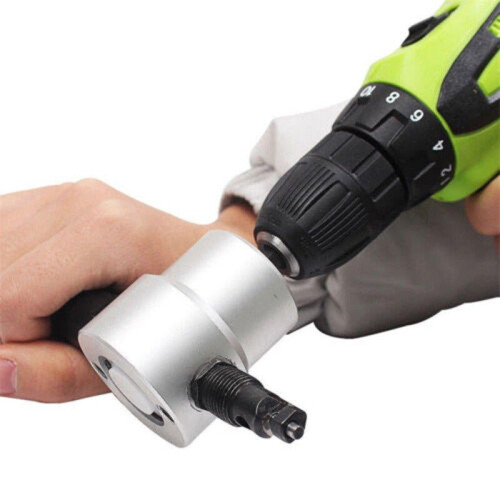 Double Head Sheet Metal Nibbler Cutter Holder Tool Power Drill Attachment 2