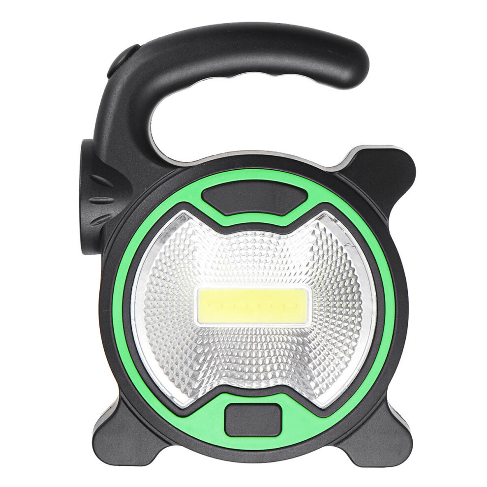 (Green) Outdoor Portable COB LED Work Light Flashlight Camping Emergency Flood Light Lantern