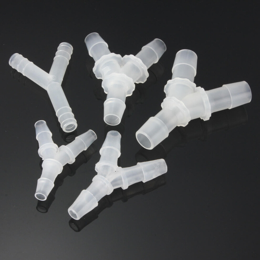 (6.4mm) 1pcs Y Shape Plastic Hose Pipe Coupler Connector Joiner Fitting Home Air Water Fuel