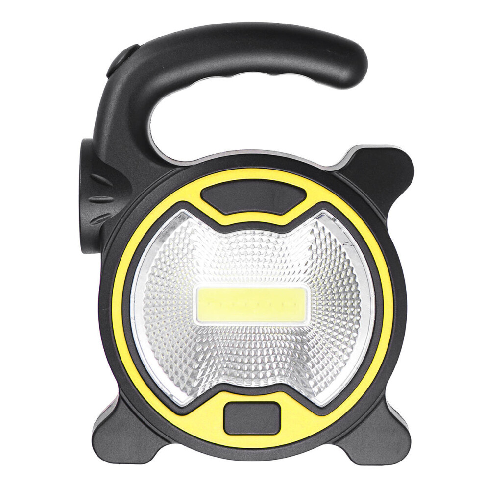 (Yellow) Outdoor Portable COB LED Work Light Flashlight Camping Emergency Flood Light Lantern