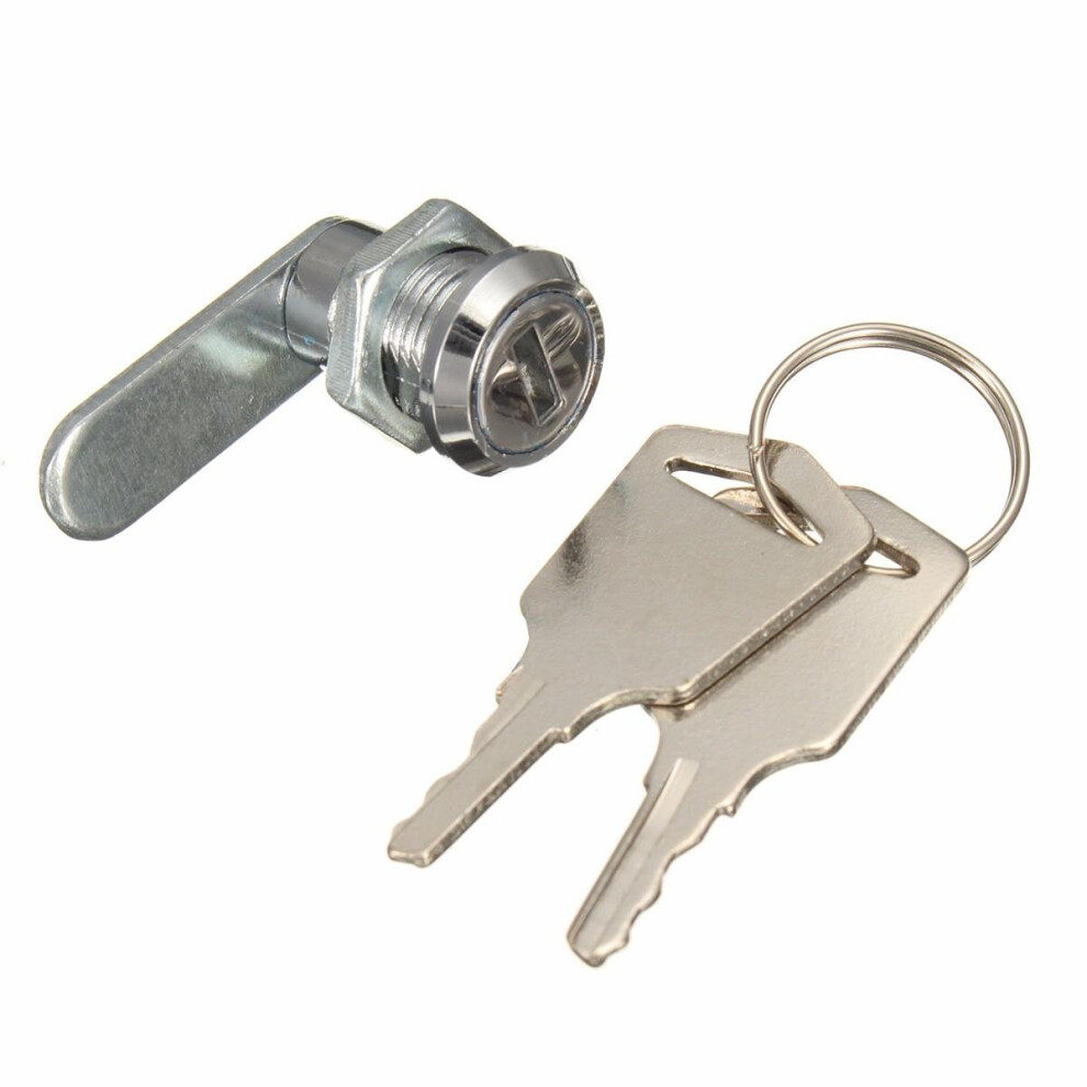 16mm Keyed Alike Cam Lock For Filing Cabinet Mailbox Drawer Cupboard with 2 Keys