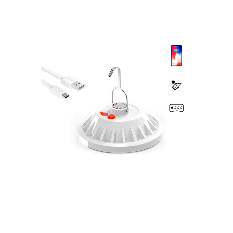 (S) 2 in 1 300W Solar LED Camping Light Remote Control Tent Light Hang Fishing Night Light Emergency Work Lamp Power Bank