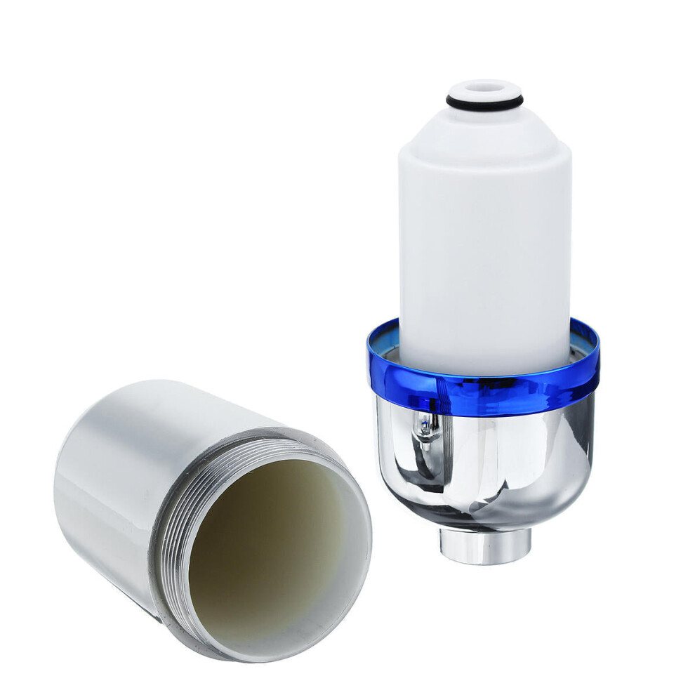 (Blue) 15 Stage Shower Head Filter Purifier Softener Hard Water Bath Filtration