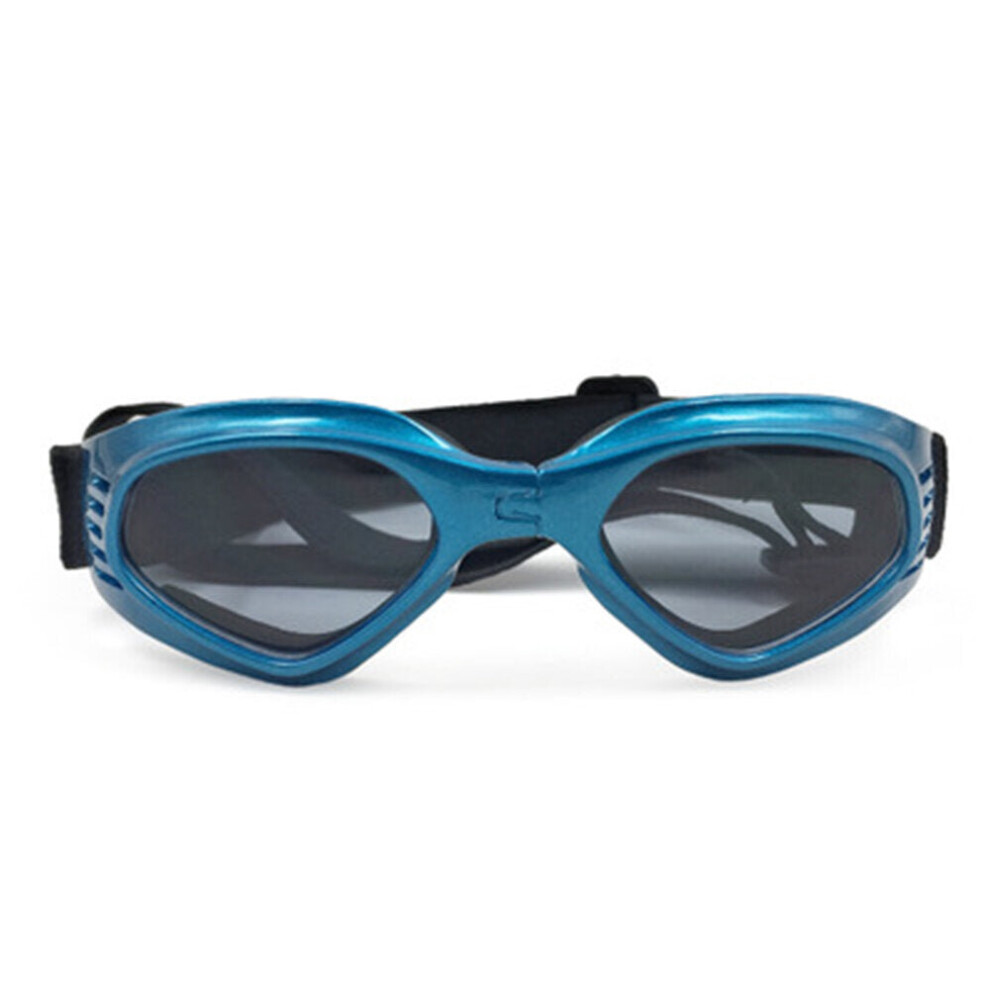 (Blue) Foldable Pet Dog Glasses Goggles Eye Wear Protection UV Sunglasses