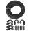 GreenZech (Black, AN8) 20FT Fuel Hose Oil Gas Line Nylon Stainless Steel Braided Silver Black 8