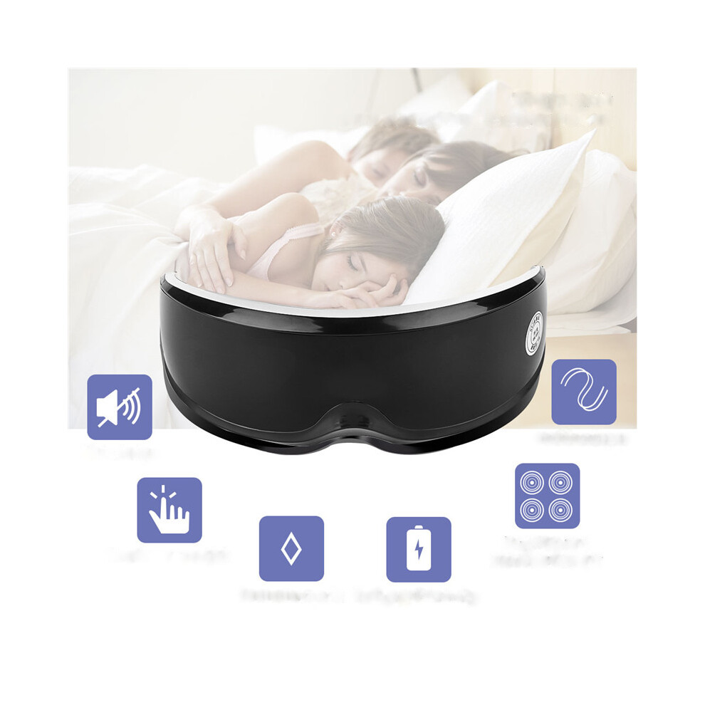 Greenzech Black Eye Care Massager Magnets Acupoints Vibrate Fatigue Stress Relief Goggles Improve Eyesight