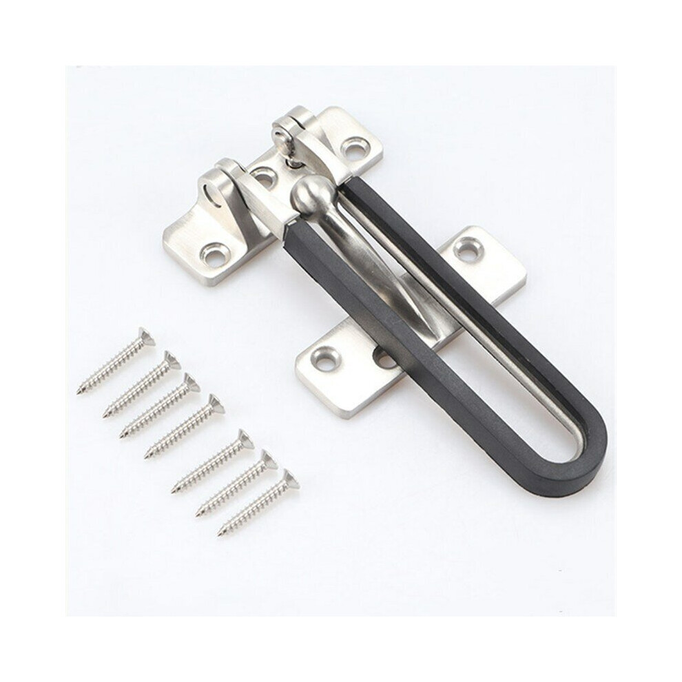(22mm) Stainless Steel Door Chain Lock Swing Bar Door Lock Bolt Hotel Door Latch Safety Buckle Home Anti-Theft Plug Bedroom Kids Room Lock Metal Bolt