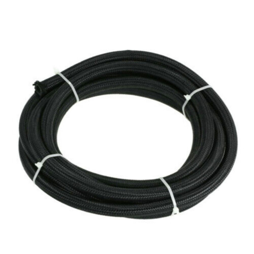 GreenZech (5FT AN8) 5FT Fuel Hose Oil Gas Line Pipe PTFE Nylon Stainless Steel Hose
