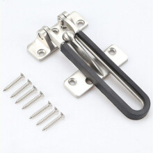 (12mm) Stainless Steel Door Chain Lock Swing Bar Door Lock Bolt Hotel Door Latch Safety Buckle Home Anti-Theft Plug Bedroom Kids Room Lock Metal Bolt