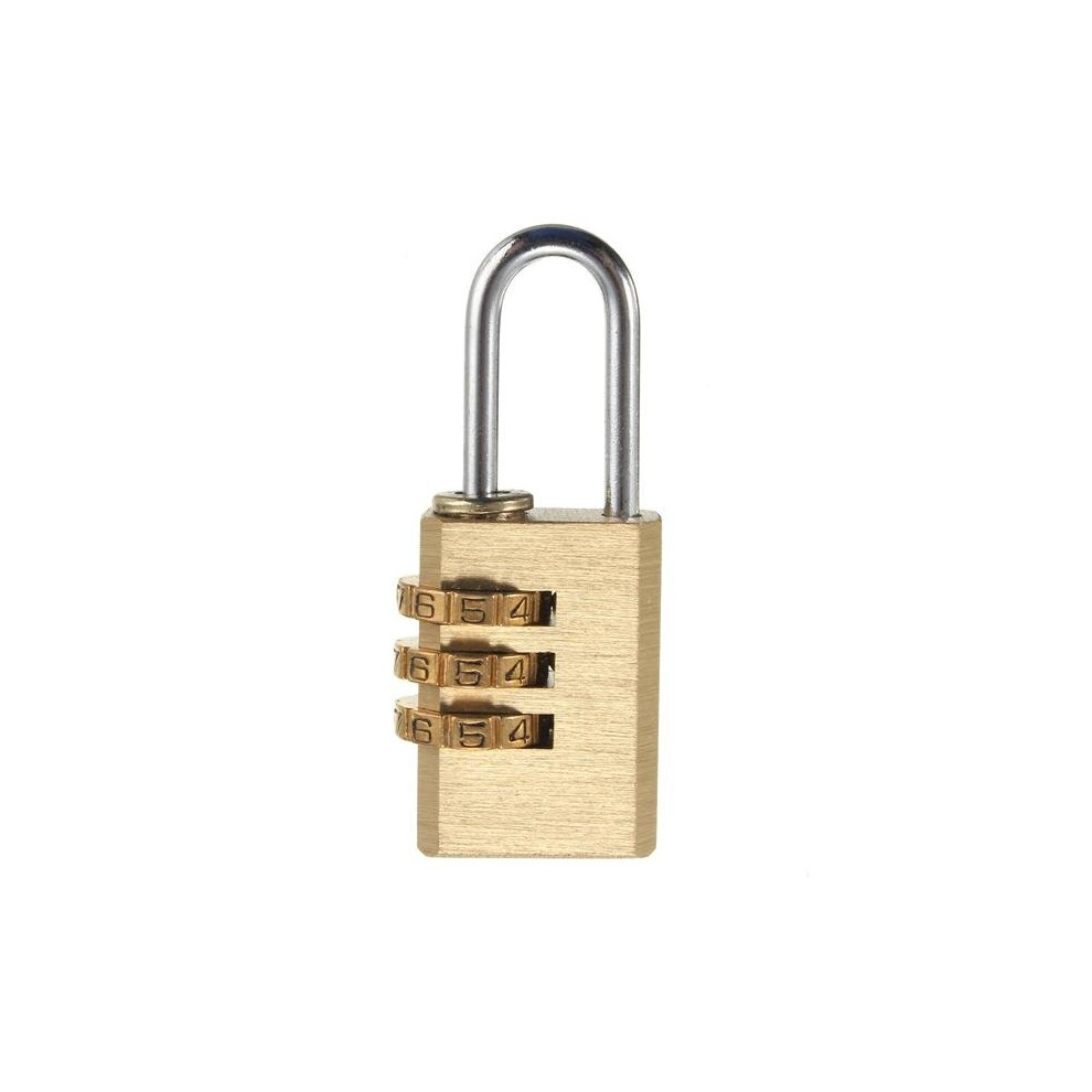 Heavy Security 3 Digit Brass Code Combination Padlock Luggage Gym Locker Toolbox Lock