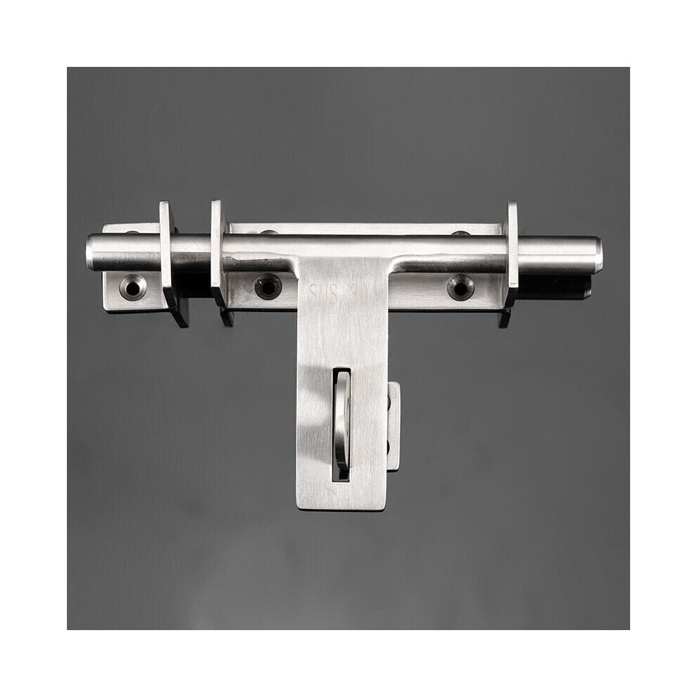 Sliding Bolt Gate Latch Door Thickened 304 Stainless Steel Barrel Bolt Door Latch Door Hasp with Padlock Hole