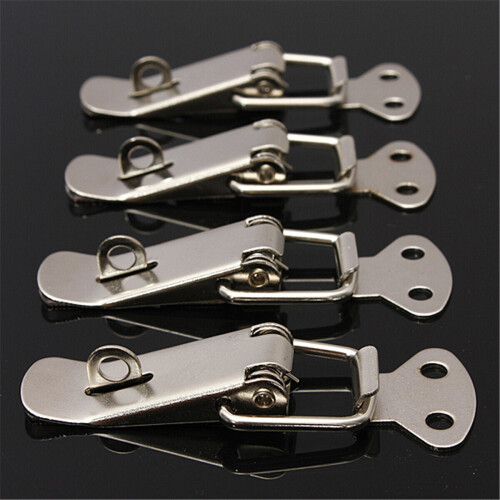 4PCS Case Box Chest Spring Stainless Tone Lock Toggle Latch Catch Clasp 2