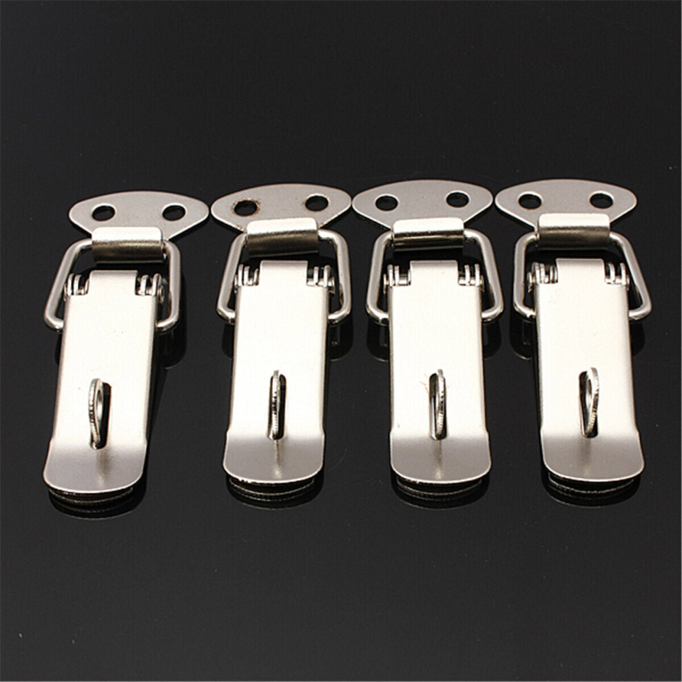 4Pcs Case Box Chest Spring Stainless Tone Lock Toggle Latch Catch Clasp 6112211911052