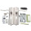 Polished Door Handle Front Back Lever Lock Cylinder Dual Latch with Keys 2
