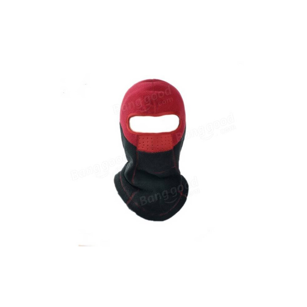 (Wine ) Unisex Outdoor Warm Windproof Cs Fleece Cap Cheek Mask Hat Riding Skiing Hat Hood Red 3654657505325