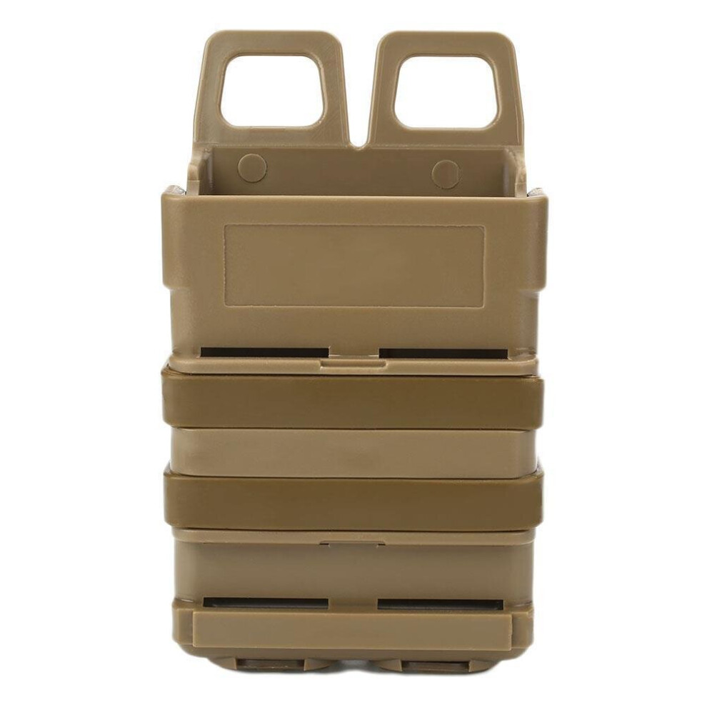 (Khaki) Hunting Tactical Fast Mag Attach Belt Magazine Pouch 5.56 Molle Holster