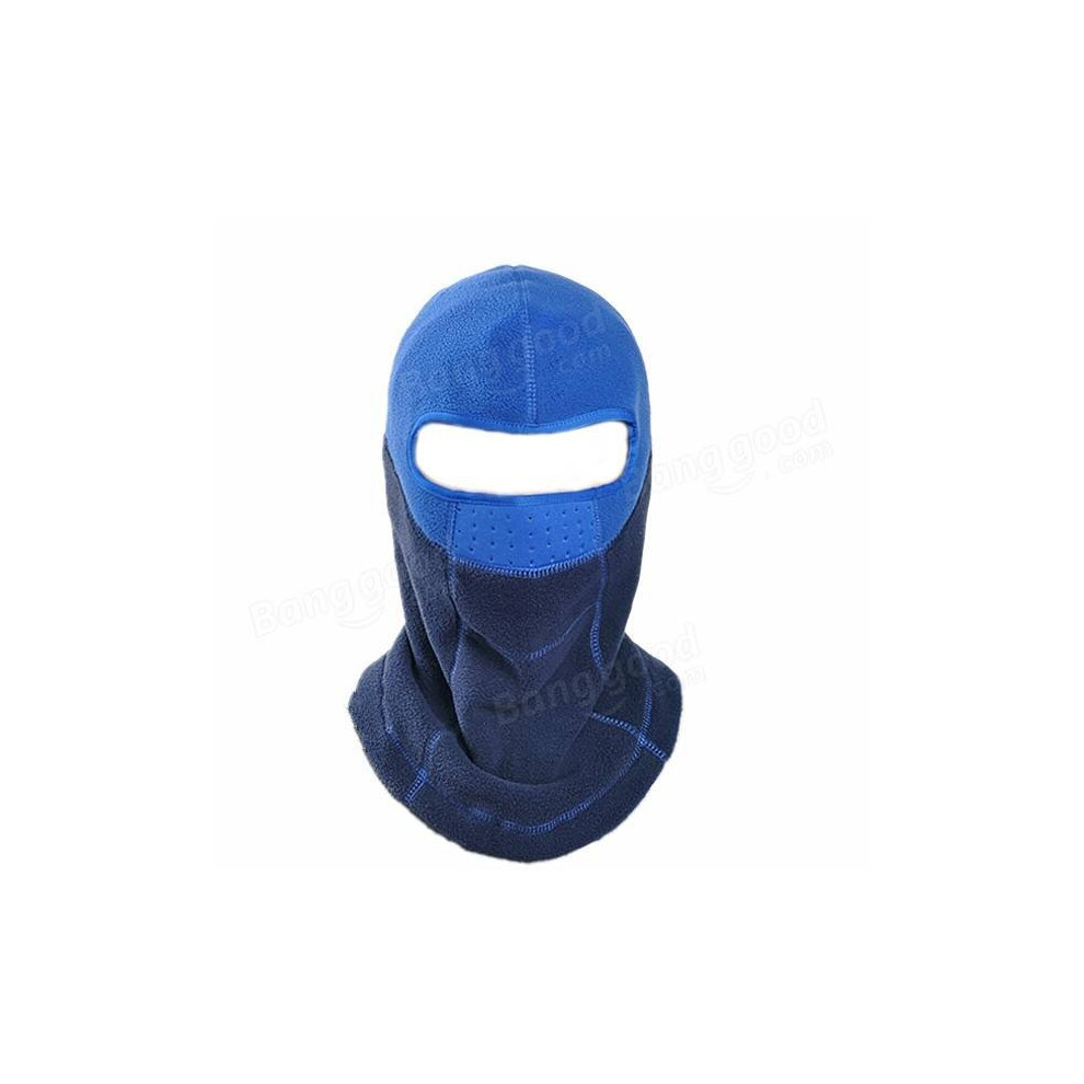 (Dark ) Unisex Outdoor Warm Windproof Cs Fleece Cap Cheek Mask Hat Riding Skiing Hat Hood Blue 3654657508227