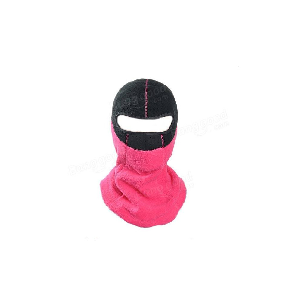 (Rose ) Unisex Outdoor Warm Windproof Cs Fleece Cap Cheek Mask Hat Riding Skiing Hat Hood Red 3654657508197