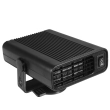 (Black, 24V) 400W Car Portable Electric Heater 2 Modes Wind Heating Cooling Fan Defroster Demister Low Noise