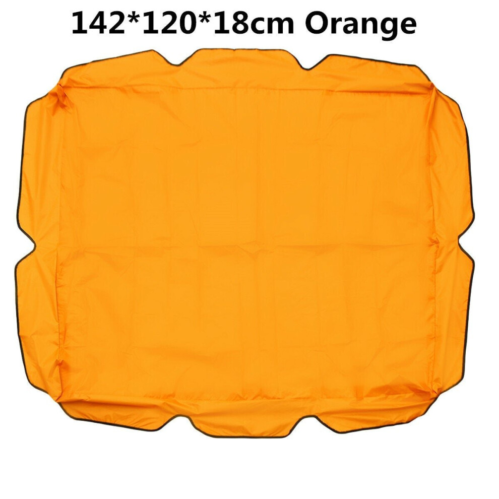 (Orange) 142*120*18CM Two-seat Swing Ceiling Canopy Dust-proof Shade Waterproof for Outdoor Courtyard