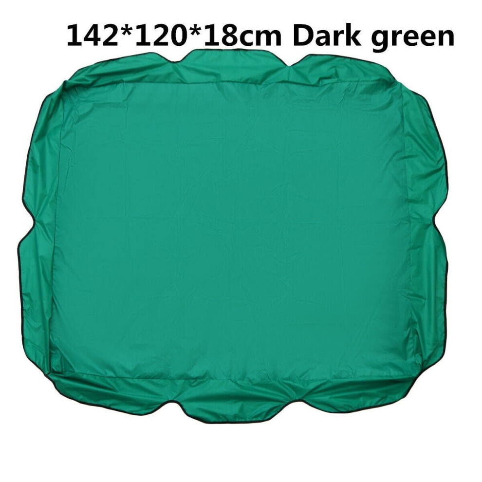 (Dark Green) 142*120*18CM Two-seat Swing Ceiling Canopy Dust-proof Shade Waterproof for Outdoor Courtyard