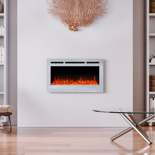 Living And Home (36 Inch) Electric Wall Mounted LED Fireplace 12 Colours